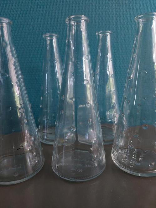 5 vaasjes, Huis en Inrichting, Woonaccessoires | Vazen, Zo goed als nieuw, Glas, Ophalen