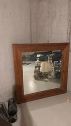 Spiegel teaken kader, Antiek en Kunst, Ophalen, Rechthoekig, 100 tot 150 cm, 100 tot 150 cm