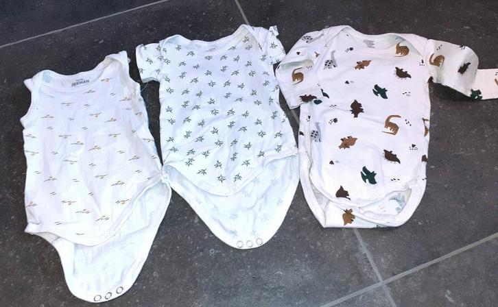 Baby kleding 3 rompers Zeeman 50-56, Kinderen en Baby's, Babykleding | Baby-kledingpakketten, Nieuw, Maat 50, Verzenden