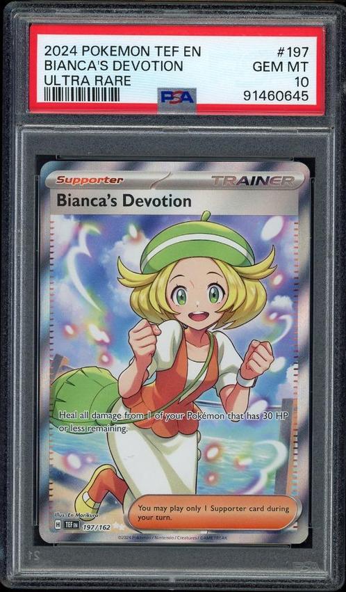Bianca's Devotion [UR] PSA 10 - 197/162 - Temporal Forces, Hobby en Vrije tijd, Verzamelkaartspellen | Pokémon, Zo goed als nieuw