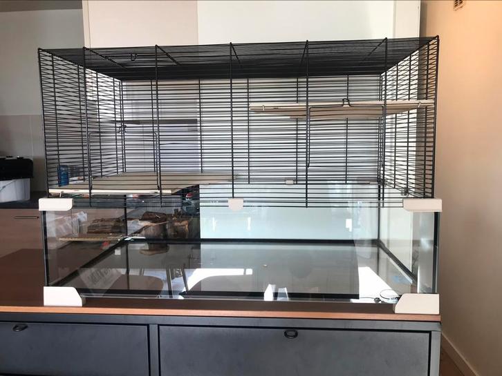 Hamster hok 77 cm x 50 cm x 44 cm incl toebehoren, Dieren en Toebehoren, Knaagdieren en Konijnen | Hokken en Kooien, Gebruikt