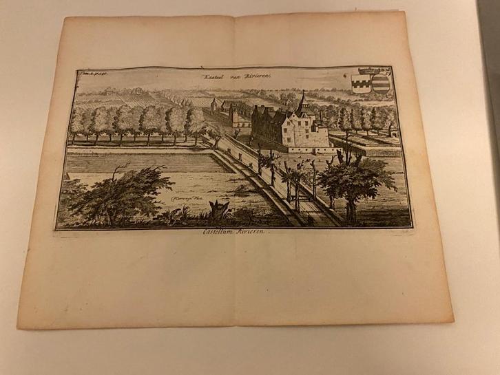Kasteel Rivieren Ganshoren - Jette Cantillon 1770, Antiek en Kunst, Kunst | Etsen en Gravures, Ophalen of Verzenden