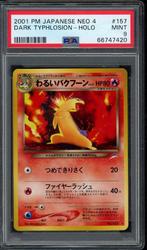 Dark Typhlosion Holo PSA 9 - #157 - Japanese Neo 2000, Ophalen of Verzenden, Zo goed als nieuw, Losse kaart, Foil