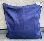 KUSSENHOES LUXE GLAD 45X45 CM DONKERBLAUW NIEUW, Bleu, Envoi, Carré, Neuf