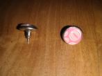 Mooie roze retro stijl oorbellen, Handtassen en Accessoires, Oorbellen, Ophalen, Overige materialen, Zo goed als nieuw, Roze