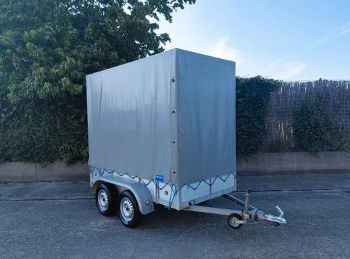 Dubbelas 750kg 125x250cm 2meter binnenhoogte, Auto diversen, Aanhangwagen-onderdelen, Zo goed als nieuw, Ophalen