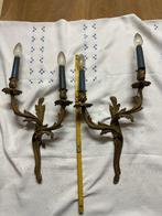 antieke wandlampen  in brons, Antiek en Kunst, Ophalen