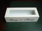 Houten bakje: Rings & Things, Ophalen of Verzenden, Gebruikt, Dame