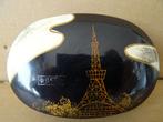 Vintage lakdoos lakdoosje met Eiffeltoren of Tokyo Tower, Ophalen of Verzenden