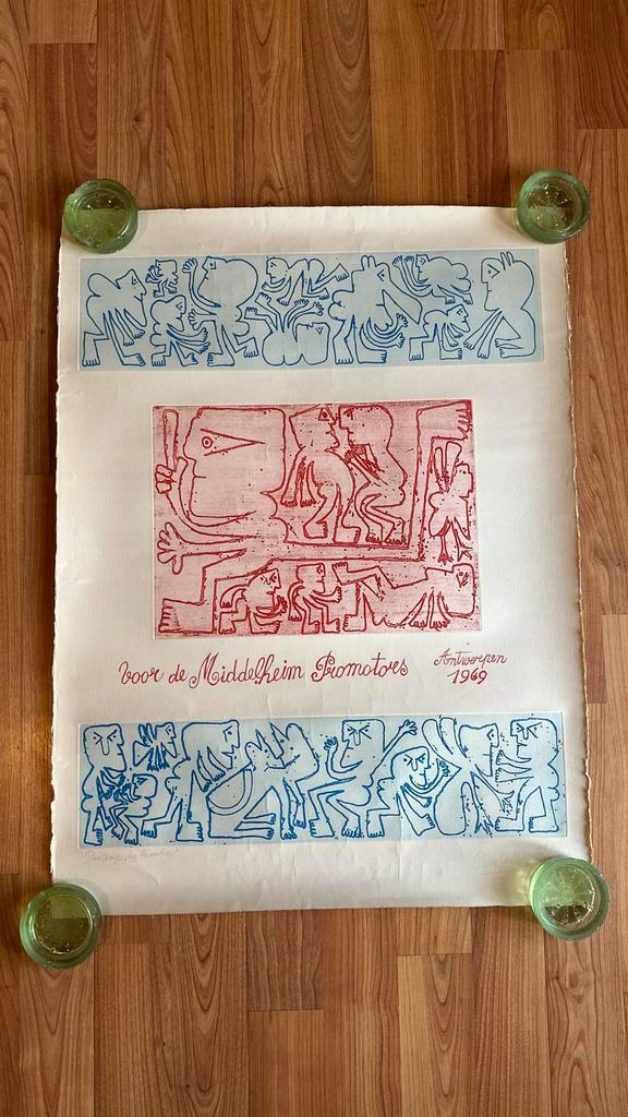 PIERRE CAILLE - Gesigneerd kunstwerk - ets, Antiek en Kunst, Kunst | Etsen en Gravures, Ophalen