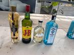 Ongeopende flessen sterke /St-Germain, Bombay, J&B, Mimea, Diversen, Ophalen, Nieuw