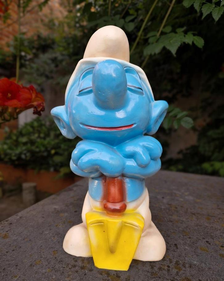 Vintage luilaksmurf Peyo/Dupuis, Verzamelen, Smurfen, Gebruikt, Ophalen
