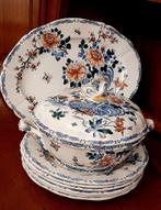 Coq et pivoine" servies van Gien aardewerk, Ophalen of Verzenden