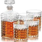 Whiskykaraf van glas | whisky set met 5 glazen | Nieuw