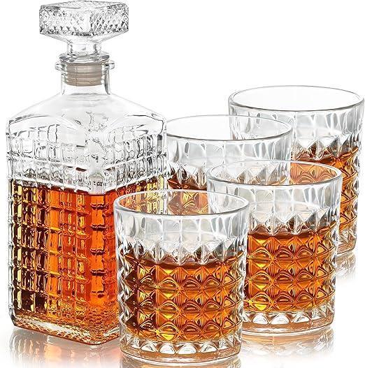 Whiskykaraf van glas | whisky set met 5 glazen | Nieuw, Verzamelen, Glas en Drinkglazen, Nieuw, Overige typen, Verzenden