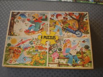 4 kinderpuzzels in 1 doos beschikbaar voor biedingen