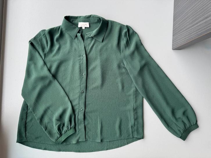zeer mooie groene blouse Grace & Mila, maat L, Kleding | Dames, Blouses en Tunieken, Maat 42/44 (L), Ophalen