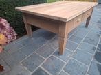 Salontafel uit massieve teak. Geluchtgomd., Ophalen of Verzenden, Zo goed als nieuw