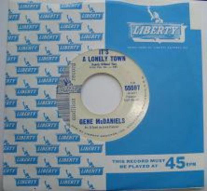 Gene McDaniels ‎– It's A Lonely Town " Promo Popcorn '7 ", Cd's en Dvd's, Vinyl Singles, Gebruikt, Single, R&B en Soul, 7 inch