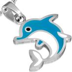 Edelstalen kids hangertje in de vorm van een dolfijn, Handtassen en Accessoires, Ophalen of Verzenden, Nieuw, Hanger