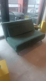 Slaapzetel/slaapbank merk MADE herfstgroen fluweel, Deux personnes, 190 cm ou moins, 140 cm, Comme neuf