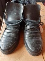 Bottines noires fourrées à lacets pour femme, Autre, Comme neuf, Enlèvement, Boots et Botinnes