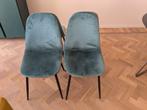 4 velvet stoelen, Ophalen, Zo goed als nieuw