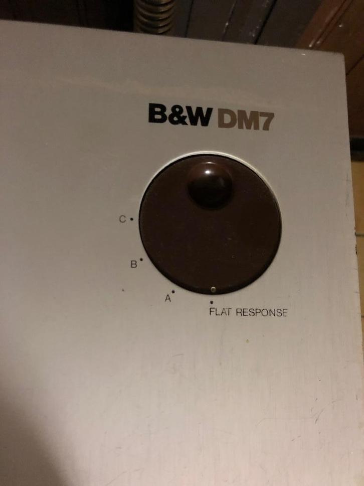 Bowers & Wilkins DM7 Collectorluidsprekers — Vintage hifi, Audio, Tv en Foto, Luidsprekerboxen, Gebruikt, Front, Rear of Stereo speakers