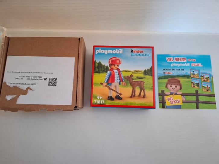 Playmobil Kinder Schokolade nieuw promo set 71817 bosbouwer, Kinderen en Baby's, Speelgoed | Playmobil, Nieuw, Complete set, Ophalen of Verzenden