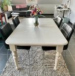 Mooie landelijke en unieke tafel + 4 stoelen, Huis en Inrichting, Ophalen, Zo goed als nieuw, 4 tot 6 stoelen