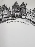 Bord met begijnhof van kortrijk, Antiek en Kunst, Ophalen of Verzenden