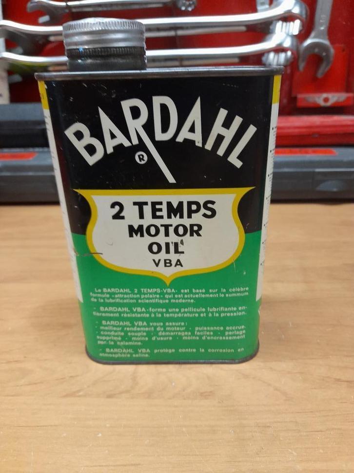 oude Bardahl 2-takt motorfiets 2t lege oliekan, Verzamelen, Merken en Reclamevoorwerpen, Gebruikt, Overige typen, Verzenden