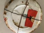 uniek vintage bord beplakt met sigarenbandjes, Ophalen