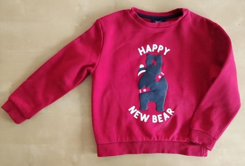 Mooie rode trui "Happy New Bear", maat 116, Kinderen en Baby's, Kinderkleding | Maat 116, Nieuw, Jongen, Trui of Vest, Ophalen of Verzenden