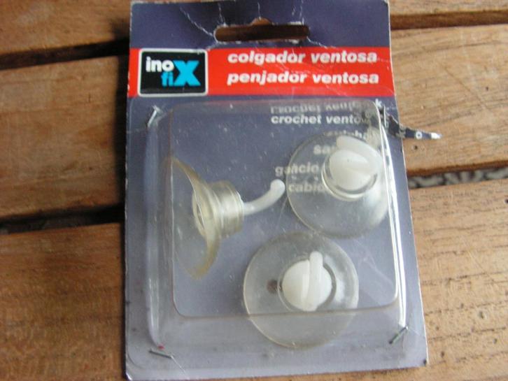 Set van 3 nieuwe zuignapjes met haak., Huis en Inrichting, Woonaccessoires | Kapstokken, Zo goed als nieuw, Wandhaken, Kunststof