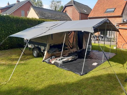 Campooz Lazy Jack, Caravans en Kamperen, Vouwwagens, Campooz, tot en met 6, Grijs, Aanwezig, Ophalen