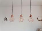 Hanglamp met 3 lichtpunten - koper, Huis en Inrichting, Lampen | Hanglampen, Zo goed als nieuw, Ophalen