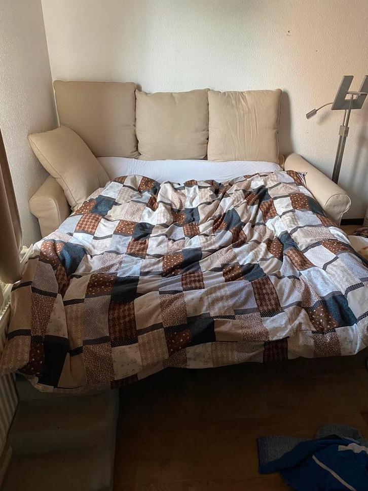 Ikea Zetelbed 2P, Huis en Inrichting, Slaapkamer | Boxsprings, Gebruikt, Beige, Ophalen