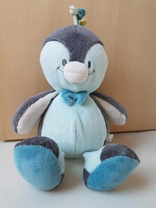 NOUKIE'S - Peluche, doudou Louis le pingouin, Kinderen en Baby's, Speelgoed | Knuffels en Pluche, Gebruikt, Overige typen, Ophalen of Verzenden