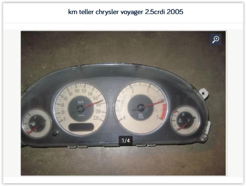 Chrysler Grand Voyager IV Compteur de vitesse tableau de bor, Enlèvement ou Envoi, Utilisé, Chrysler