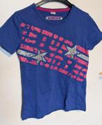 Tee shirt bleu et gris, 134/140, Ophalen, Zo goed als nieuw, Meisje, Overige typen
