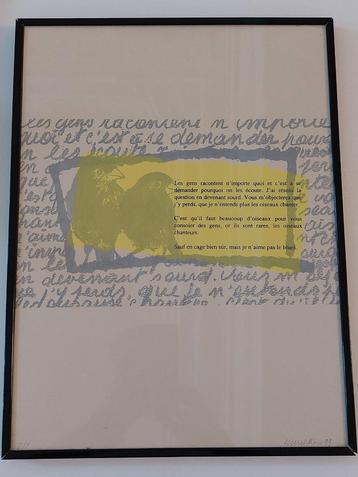 Serigraphie "Les gens racontent n'importe quoi..." beschikbaar voor biedingen