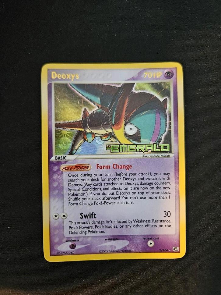 Deoxys [Reverse Holo] #2 Pokemon Emerald, Hobby en Vrije tijd, Verzamelkaartspellen | Pokémon, Zo goed als nieuw, Losse kaart
