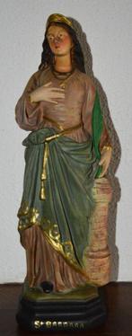 Sint Barbara, gips 40 cm, Antiek en Kunst, Antiek | Religieuze voorwerpen, Ophalen of Verzenden