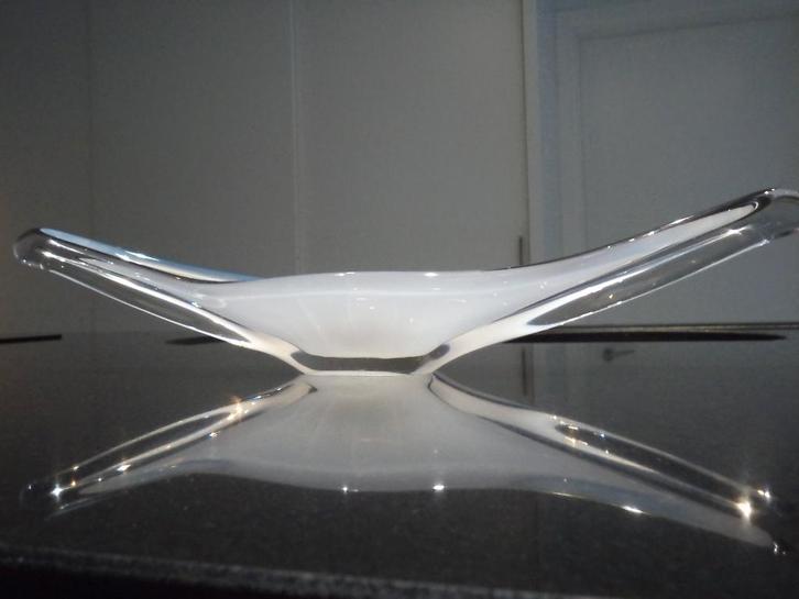 Fifties/sixties art deco MODERNIST kristal tijdloze schaal, Antiek en Kunst, Kunst | Designobjecten, Ophalen