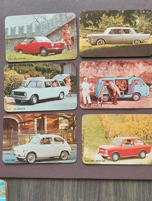 Oude kaarten Fiat modellen. Mooi verzamelobject 10 stuks, Verzamelen, Automerken, Motoren en Formule 1, Ophalen of Verzenden