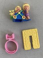 Polly Pocket Pram & Baby Ring Vintage Bluebird 1990 Compleet, Verzamelen, Verzenden, Zo goed als nieuw