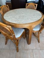 tafel met stoelen, Huis en Inrichting, Ophalen, Overige materialen, 100 tot 150 cm, Rond
