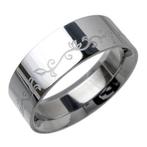 Roestvrij stalen damesring met bloemmotief - OP=OP!, IJzer of Staal, Nieuw, Ophalen of Verzenden, Dame