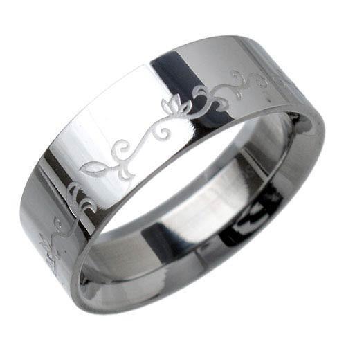 Roestvrij stalen damesring met bloemmotief - OP=OP!, Handtassen en Accessoires, Ringen, Nieuw, Dame, Zilver, IJzer of Staal, Ophalen of Verzenden